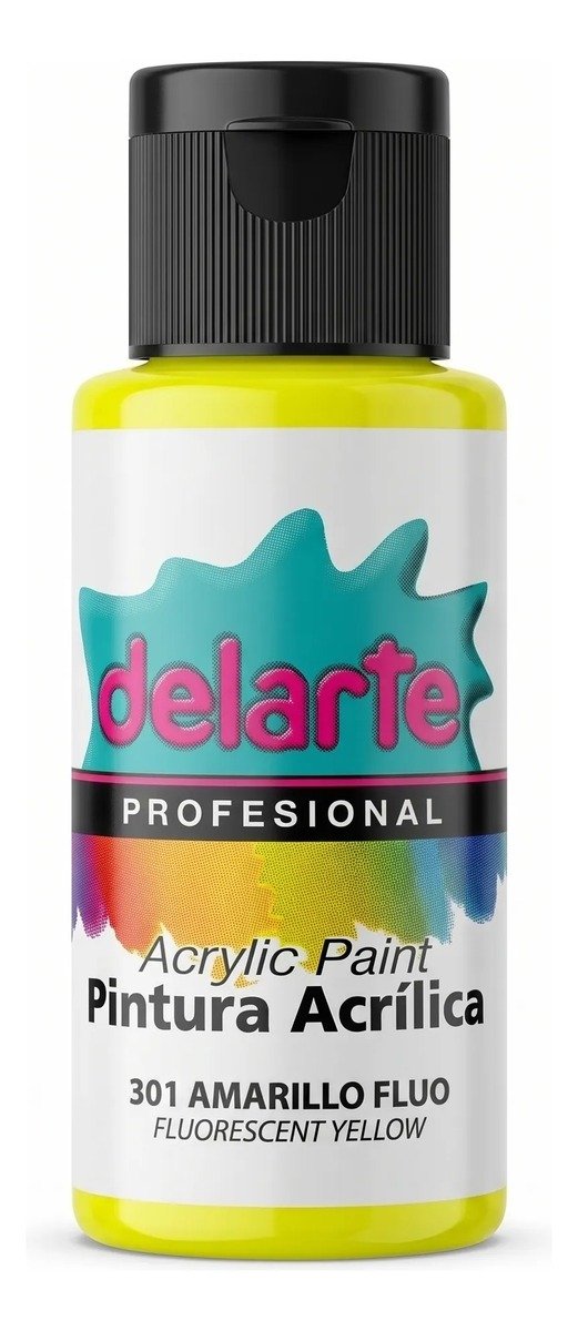 Producto - Pintura Acrilico Model Delarte 50 cc 301 Amarillo Fluo - 0