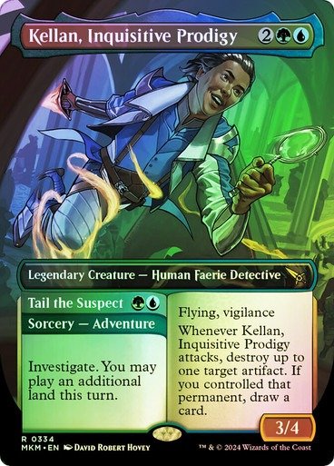 Producto - Kellan, Inquisitive Prodigy // Tail the Suspect (Borderless Foil)
