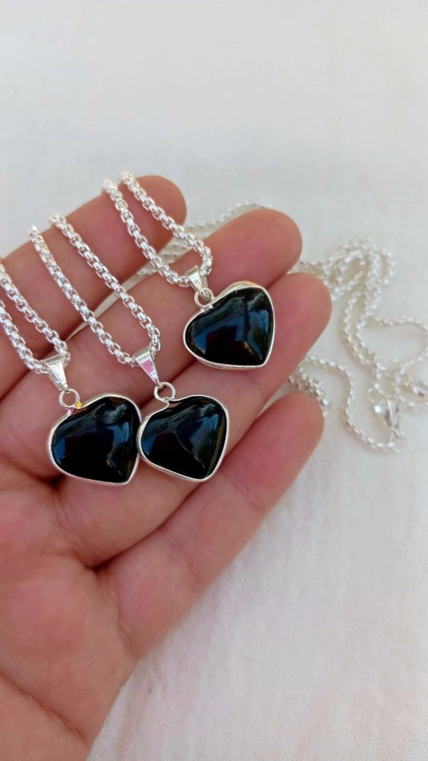 Producto - Collar Obsidiana - Corazón