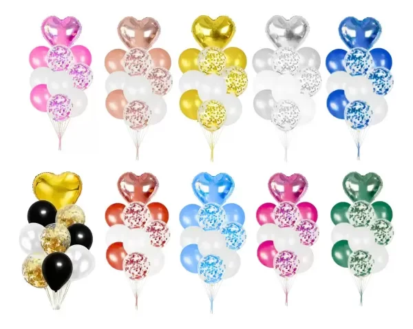 Producto - Set de globos corazon  x9u - 0