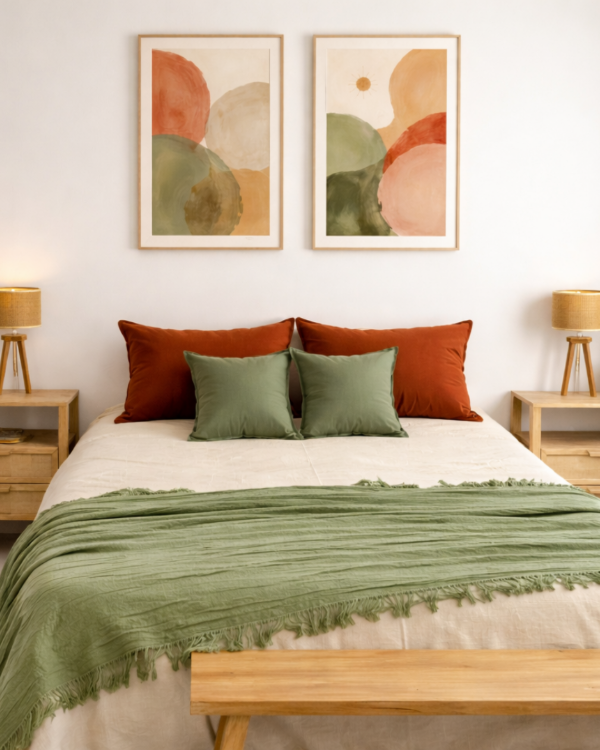Producto - Bed Set - Verde Oliva (Queen)