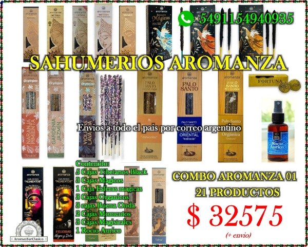 Producto - COMBO SAHUMERIOS AROMANZA #01