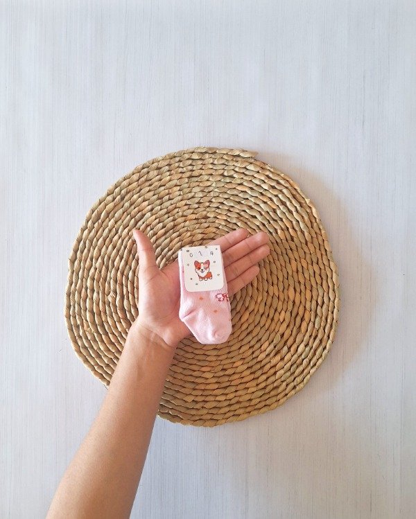 Producto - Media Colmena T1 (3-6M) Rosa Puntitos