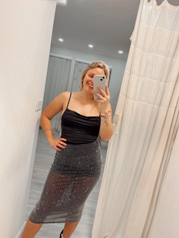 Producto - Pollera midi strass