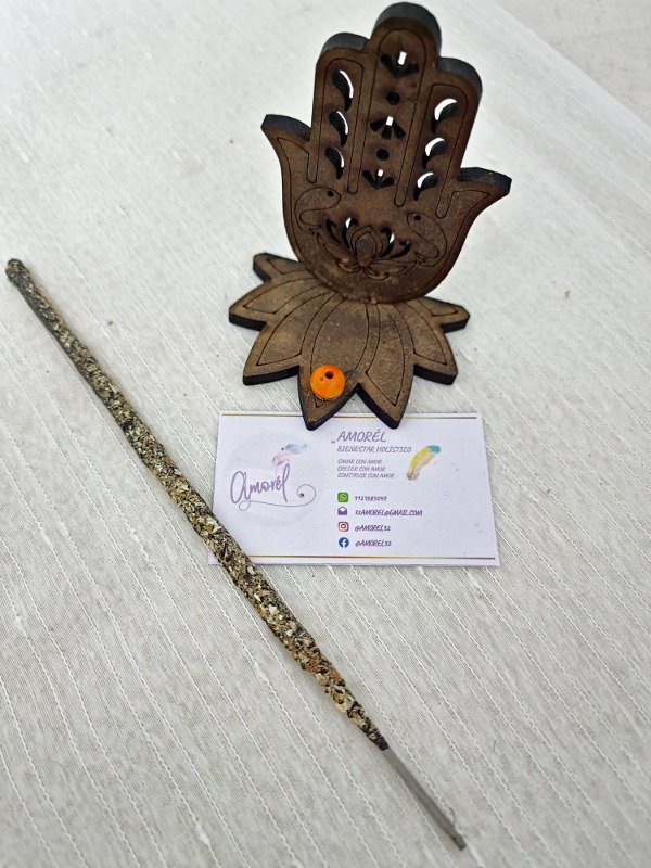 Producto - Portasahumerio Mano de Fátima en madera