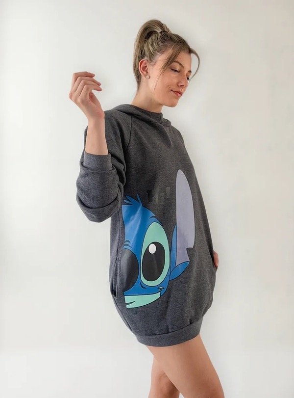 Producto - Maxibuzos Stitch gris costado