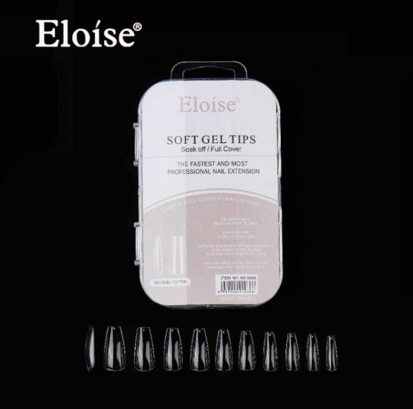 Producto - TIPS SOFT GEL ELOISE X120u COFFIN MEDIANOS
