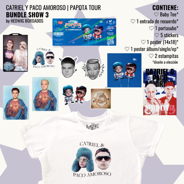 Producto - BUNDLE SHOW 3 - Ca7riel y Paco Amoroso