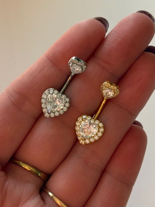 Producto - Piercing corazón cubic