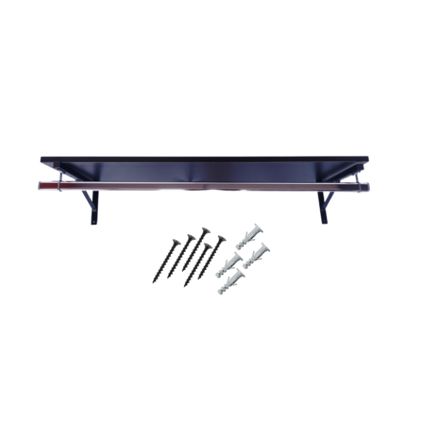 Producto - Perchero con mensulas y estante 1 m color negro