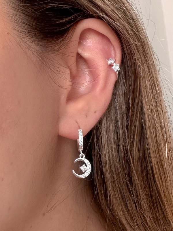 Producto - Argollas Moonie Acero Blanco