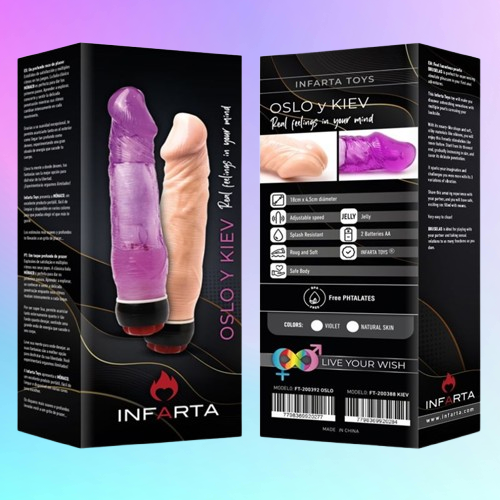 Producto - Dildo consolador regulable realistico Kiev Jelly de 18x4.5cm Cod A26-42