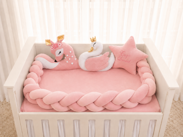 Producto - Set de Chichoneras para Cuna Plush - Bambina (Rosa) - 2