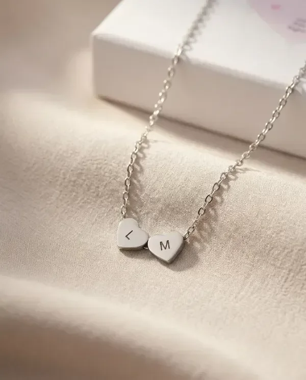 Producto - Collar Acero Clementina Personalizado (2 dijes)
