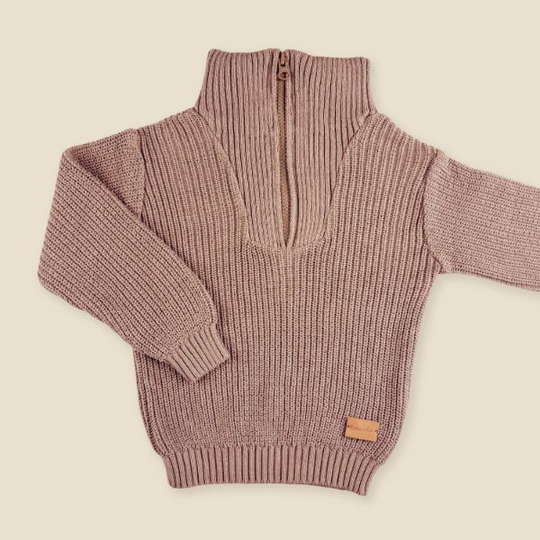 Producto - Sweater con cierre beige