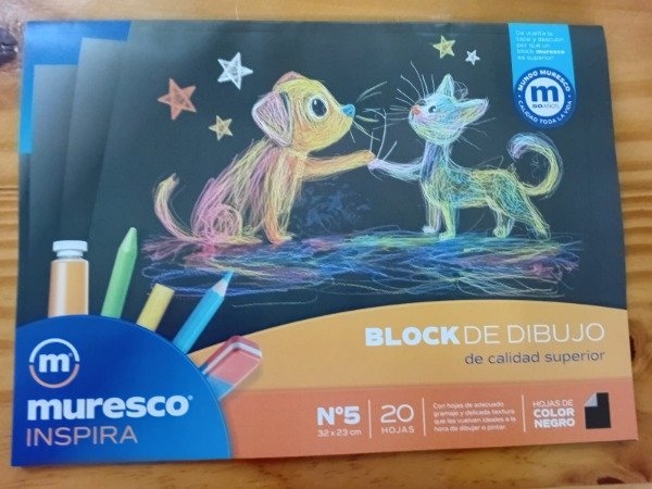 Producto - Blocks de dibujo Negro numero 5 Muresco x 20 hojas 32cmx23cm