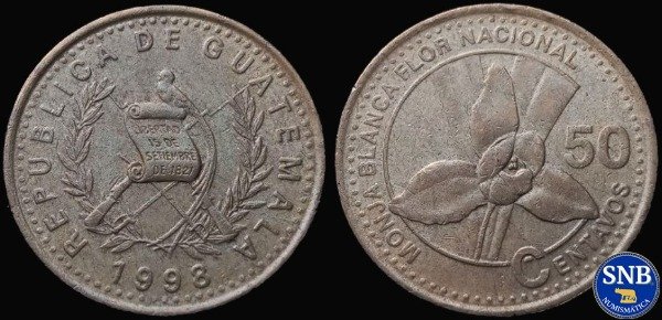 Producto - Guatemala - 50 Centavos (1998) KM #283 - Reconciliación Nacional