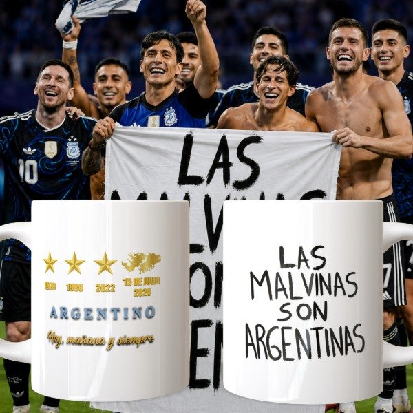 Producto - Plantilla para taza de la camiseta de la selección Argentina WC2026 las malvinas - 7