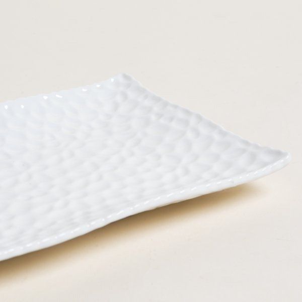 Producto - Bandeja rectangular blanca 25x14 cm