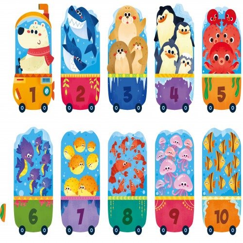 Producto - Puzzle tren de animales y numeros - g3