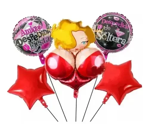 Producto - Kit x5 globos despedida de soltera MUJER TETONA
