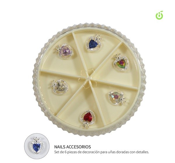 Producto - Dijes corazón corona cherimoya