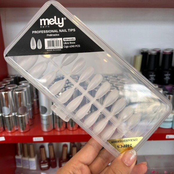 Producto - Tips soft gel almendra prelimados x240u Mely