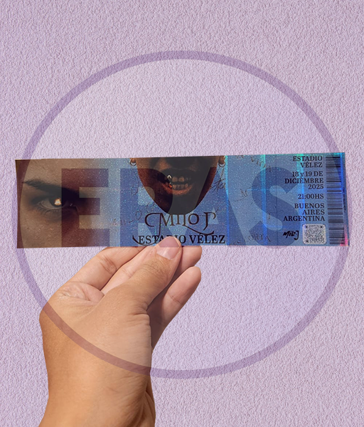 Producto - ENTRADA HOLOGRÁFICA - MILO J - VÉLEZ 2025