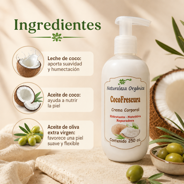 Producto - Crema Corporal CocoFrescura -  Hidratación y Frescura Natural - 2