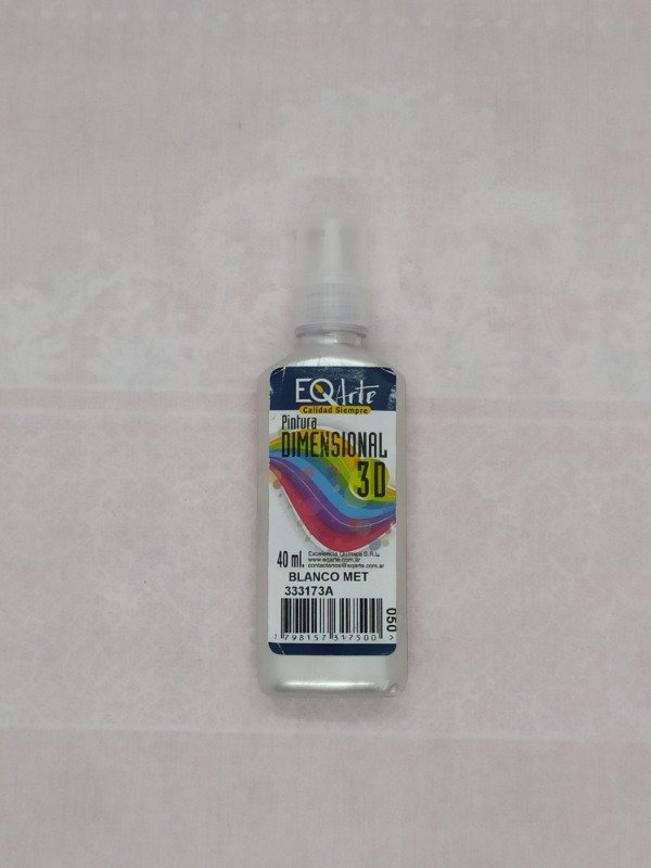Producto - PINTURA DIMENSIONAL 3D. BLANCO METALIZADO