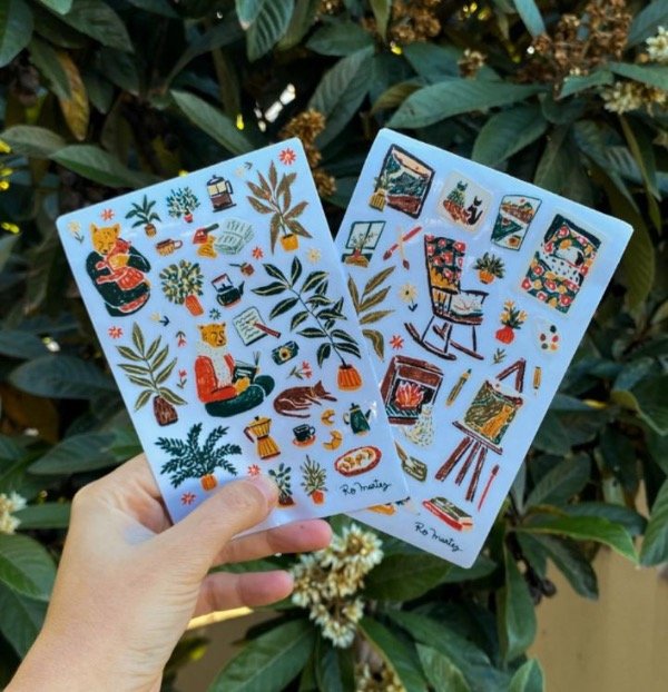 Producto - Stickers Lectura + Mecedora - 0