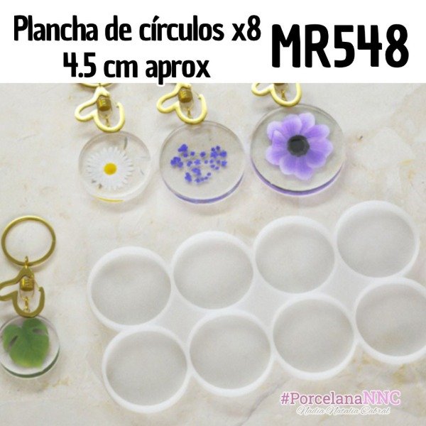 Producto - Plancha de círculos x8 4.5 cm MR548