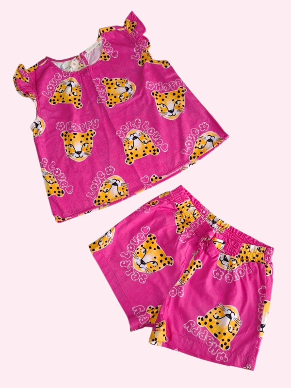 Producto - Conjunto short y camisola rosa con tigres Pool Kids 6/7 años