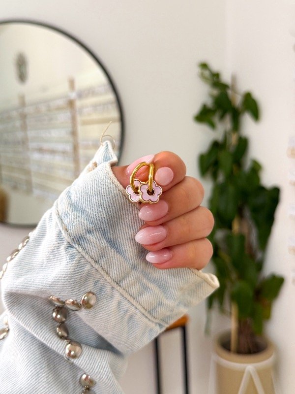 Producto - Cubanitos acero dorado flor rosita