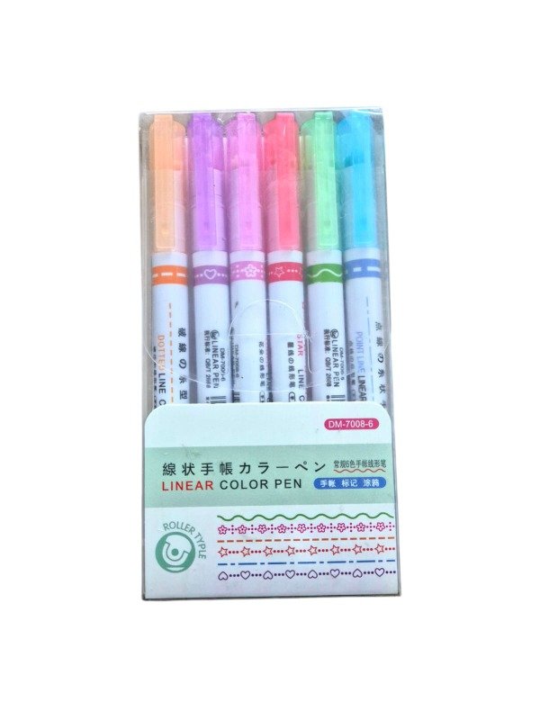 Producto - Linear Pack X6 Marcadores Colores Diseños