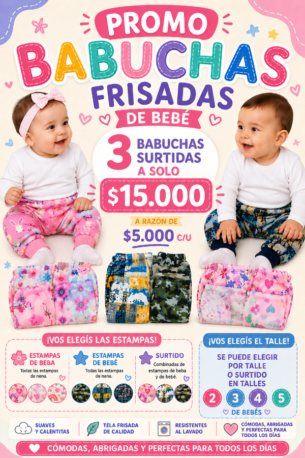 Producto - PROMO X 3 BABUCHA FRIZADAS BABY