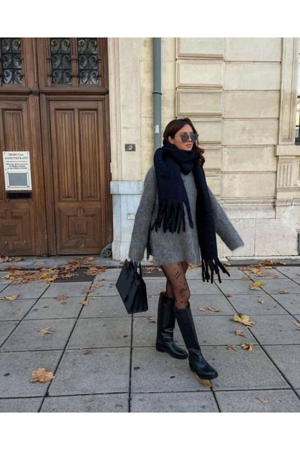 Producto - Ruanas nube color negro
