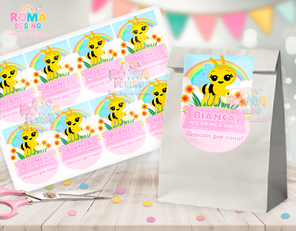 Producto - Etiquetas bolsita Abejita plimplim