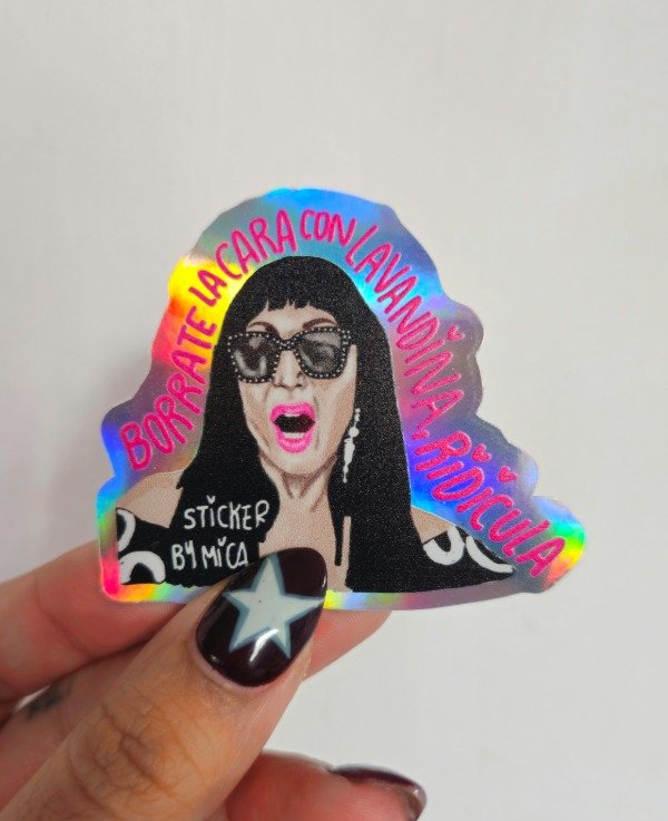Producto - Sticker moria borrate la cara con lavandina holo