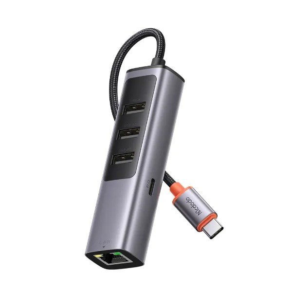Producto - Mcdodo Hu 1110 USB C Multiport Lan 5 En 1 Gris