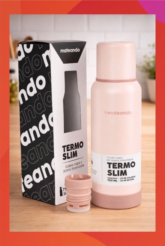Producto - TERMO MATEANDO SLIM 750 ML. - ROSA