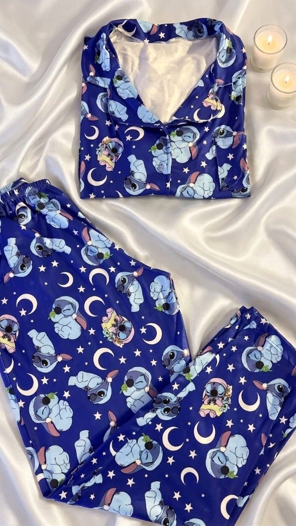 Producto - Camisero Largo Manga Corta Stitch Zzz