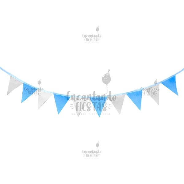 Producto - Banderines Argentina de Friselina Celeste y Blanco 2 mts