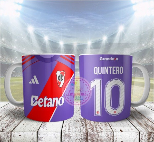 Producto - Plantillas Tazas River Plate sublimar Taza Camiseta River 2026 Violeta #t643
