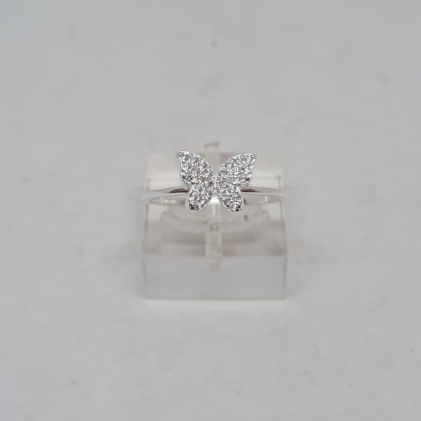 Producto - Anillo mariposa cubic blanco
