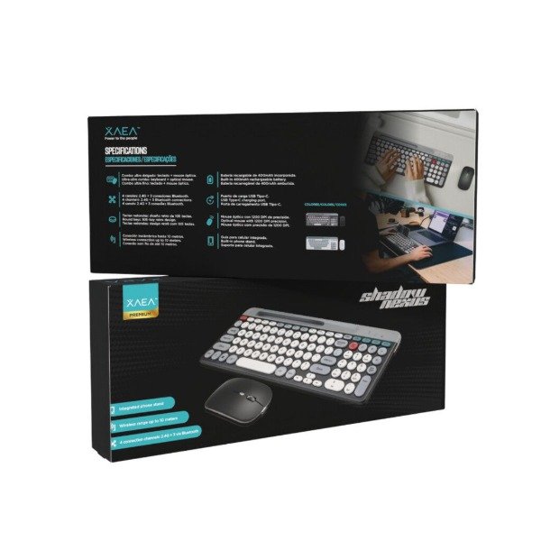 Producto - COMBO INALAMBRICO RECARGABLE W+BT MODX-064  XAEA GRIS