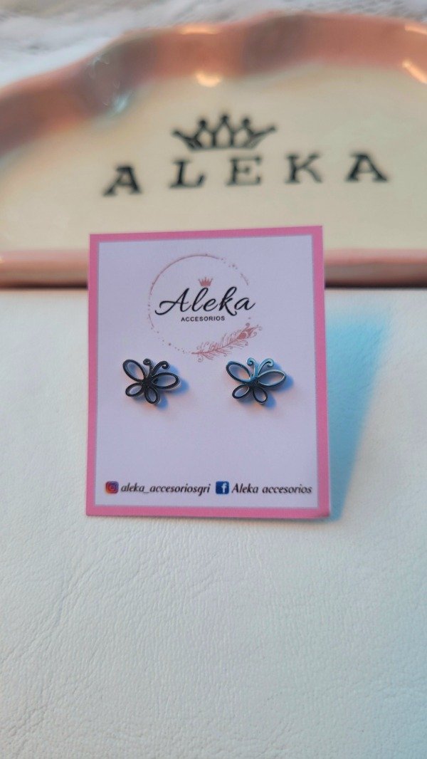 Producto - Aros mariposas de acero quirúrgico