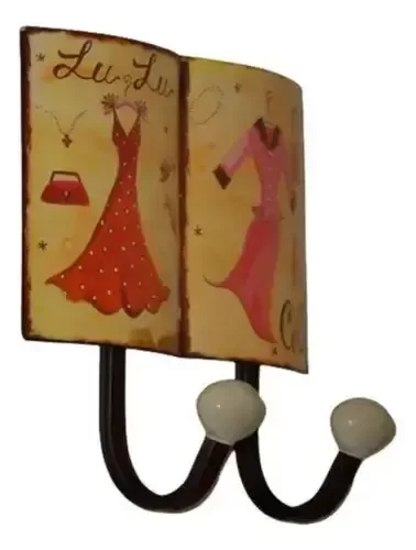 Producto - Perchero De Pared De Chapa 2 Perchas Largo 21 Cm (960)