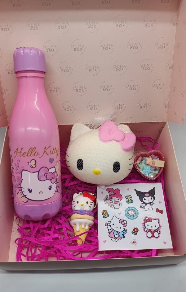 Producto - box dia del niño kitty botella