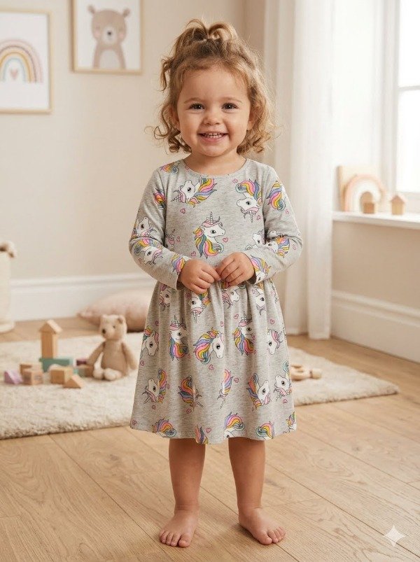 Producto - Vestido HYM UNICORNIOS talle 18m-2años